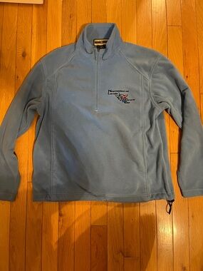Newfoundland and Labrador Corvette Club light blue quarter zip fleece pullover